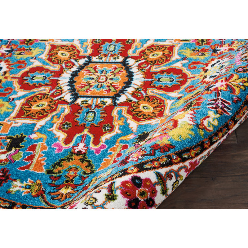 Earnhart Oriental Indoor Rug, Round 5'3"