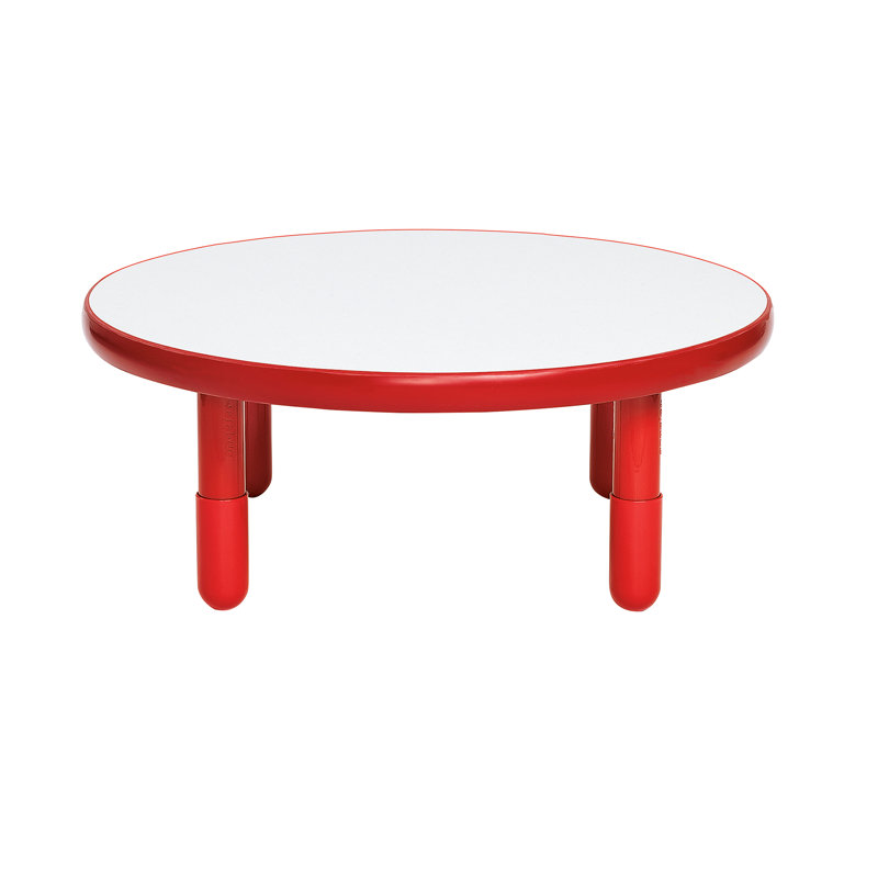 Table ronde BASELINE, Rouge pomme d'amour, H 14 po x L 36 po x l 36 po