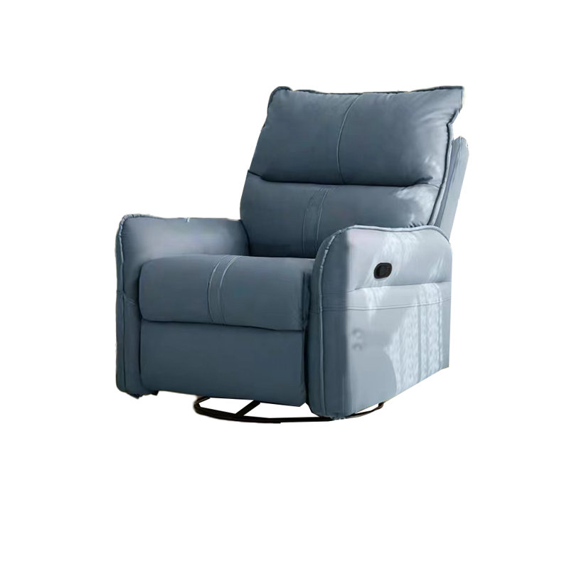 Fauteuil inclinable en similicuir Lindora, Similicuir bleu