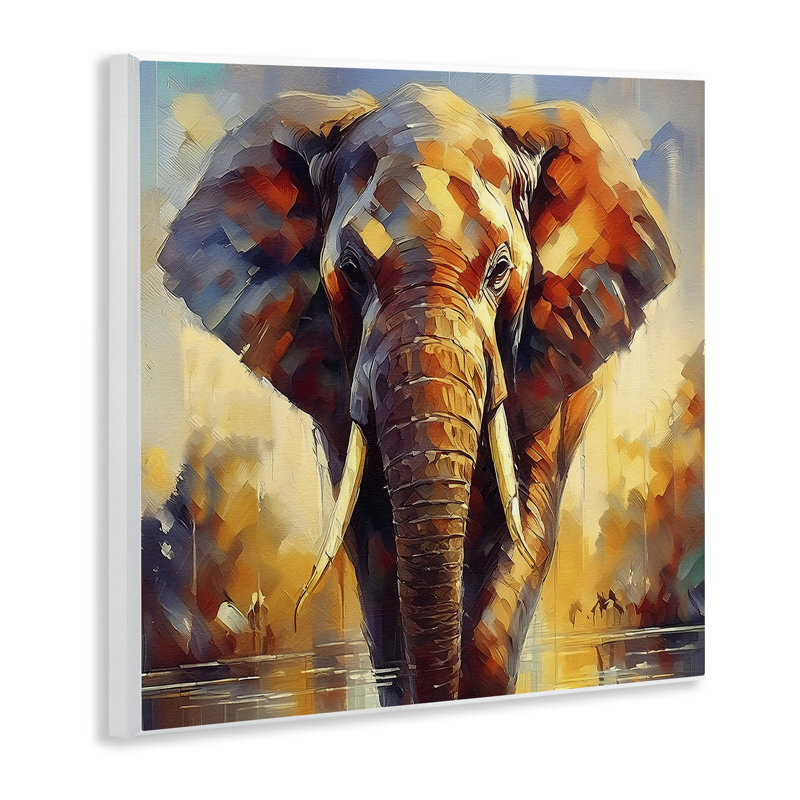 Art mural brossé éléphant par Noah Bay