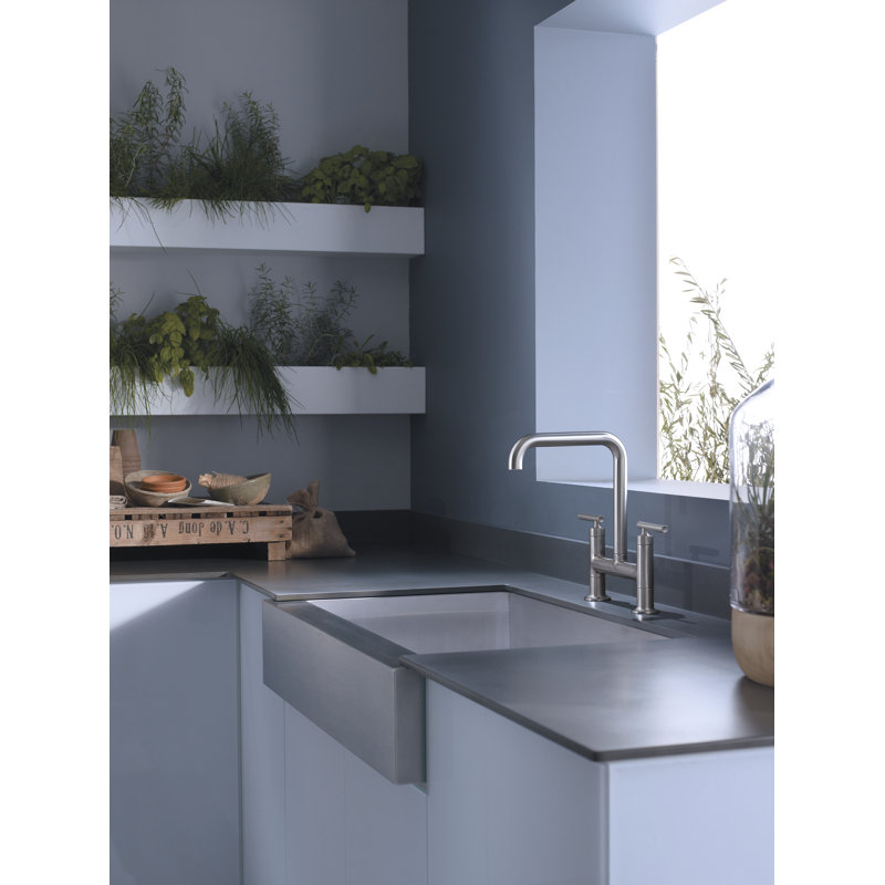 Vault 35.5" Lx 21.25" W Farmhouse Kitchen Sink