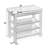 Wooden Frame Shoe-Changing Bench With PU Leather Seat And Open Shelves