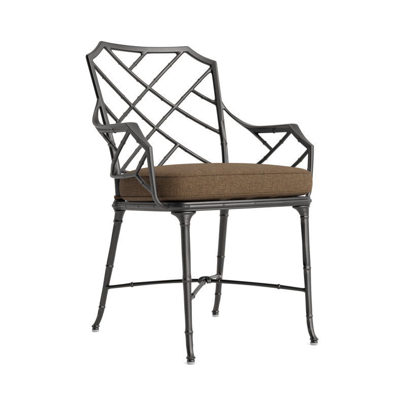 Calcutta Outdoor Dining Chair, Fusion Moccasian, Textured Pewter
