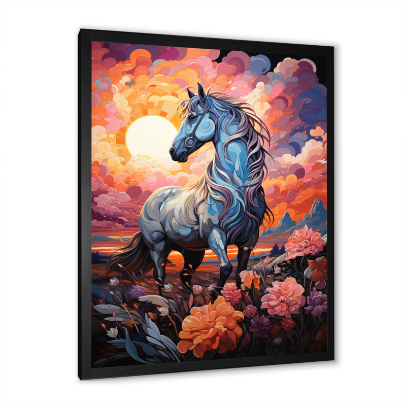 Yuichiro " Carousel Carousel Dreams ", Black Picture Framed, 20" H x 12" W x 1" D