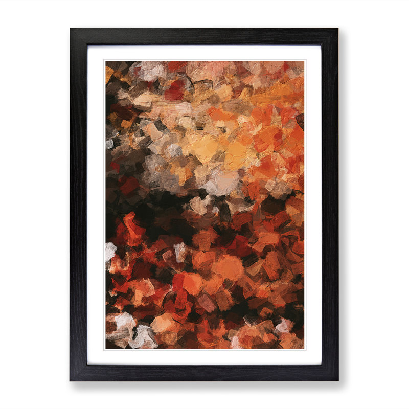 Always Belonging Abstract - Single Picture Frame Painting, 64cm H x 46cm W x 2cm D, Black Framed