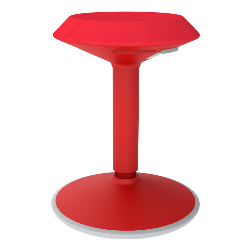 Height-Adjustable Classroom Backless Active Motion Stool with Padded Seat, Blue, 25.5"