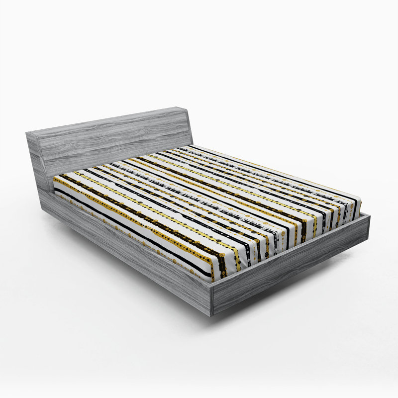 Microfiber Striped Fitted Sheet, Queen Fitted Sheet