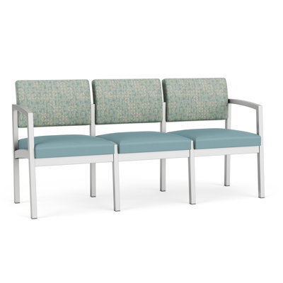 Lenox Steel Waiting Reception 3 Seat Tandem Seating Metal Frame No Center Arms