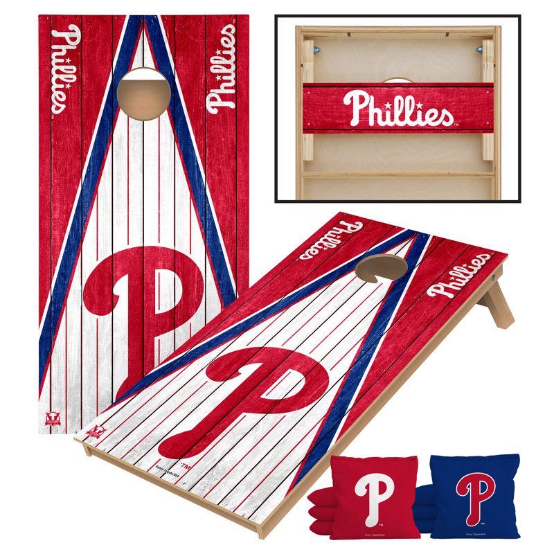 Victory Tailgate Atlanta Braves | Ensemble de jeu de cornets 2 x 4, Rouge / blanc, Philadelphia Phillies