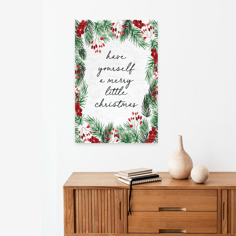 Art contemporain pin «Merry Little Christmas», H 24 po x l 16 po