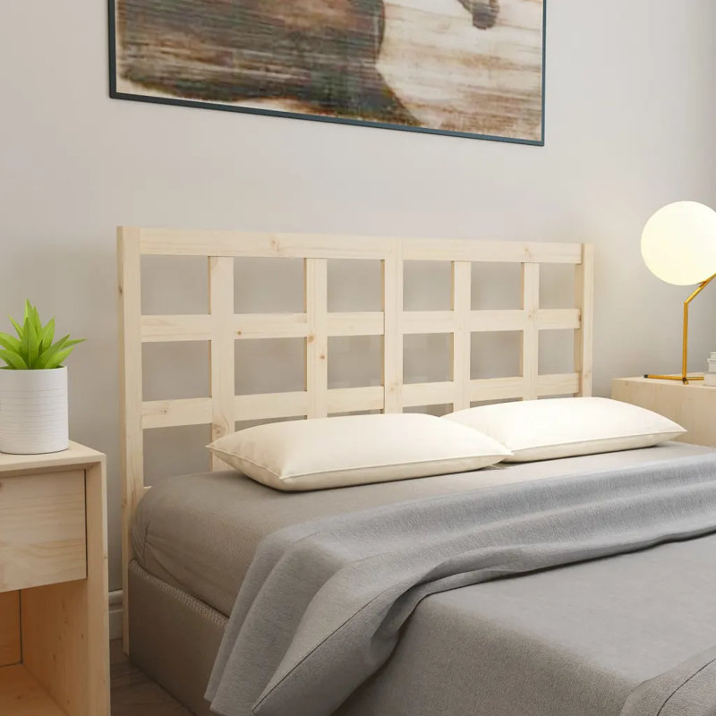 Mendota Solid Wood Headboard, Beige, Double (4'6)