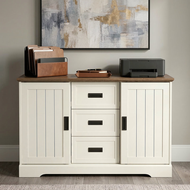 Erison 2 Door and 3 Drawer Sideboard, Ivory