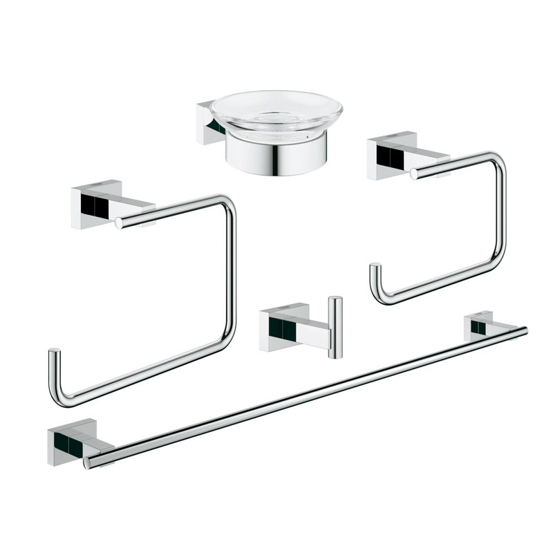Ensemble de quincaillerie de salle de bain 5 pièces Essentials Cube