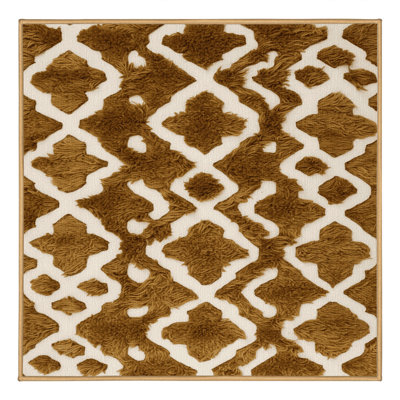 Machine Washable Trellis Brown Area Rug