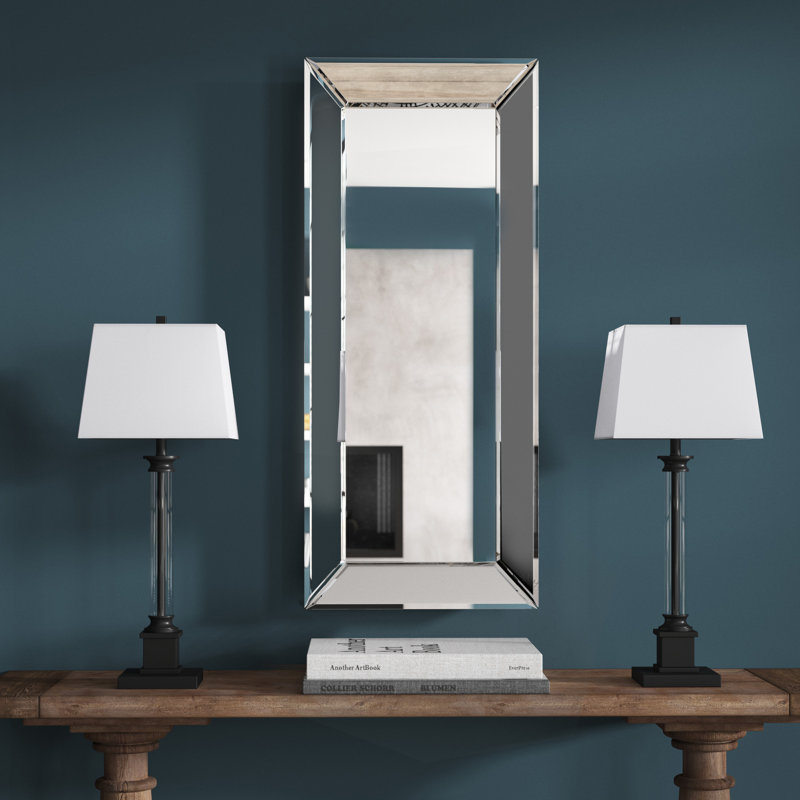 Daesha Glass Frame Rectangle Wall Mirror