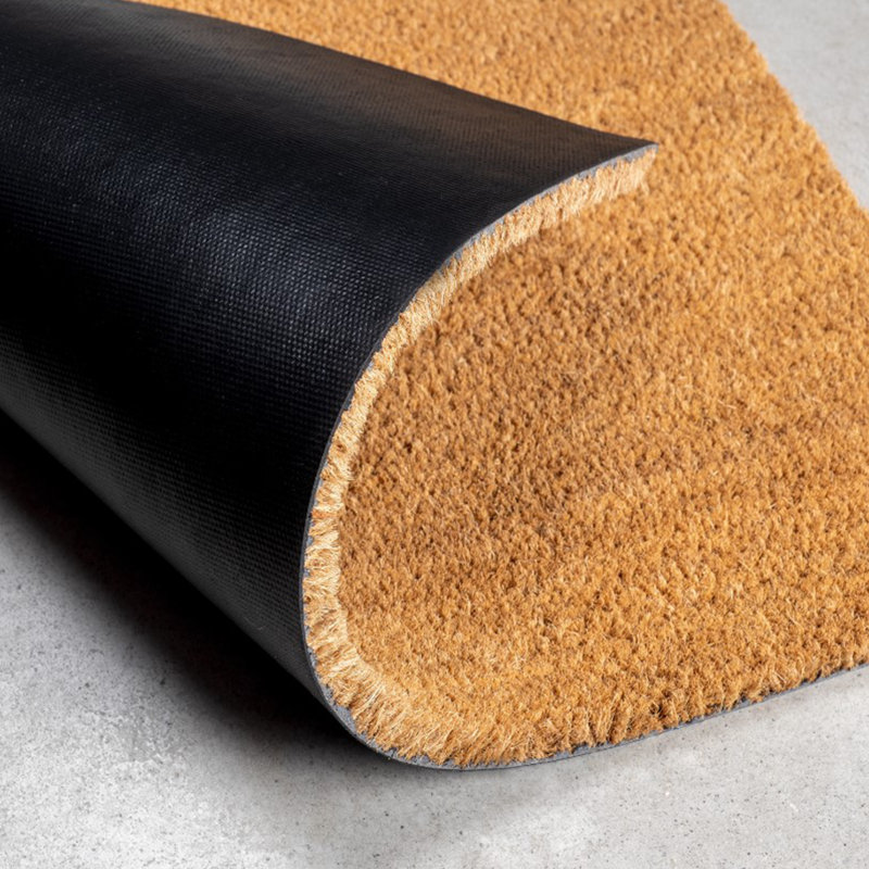 Tapis d'extérieur en fibre de coco Shelter, Naturel, Rectangle 1 pi 1 po x 2 pi