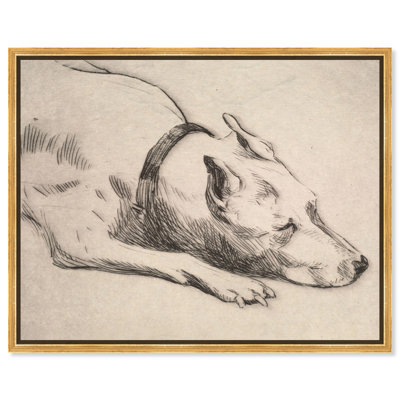 «Boy Bull Terrier Sleeping Canvas Vintage Dog Art» par 