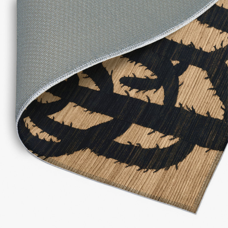 Tapis intérieur et extérieur noir Nature, Rectangulaire 2 pi x 3 pi