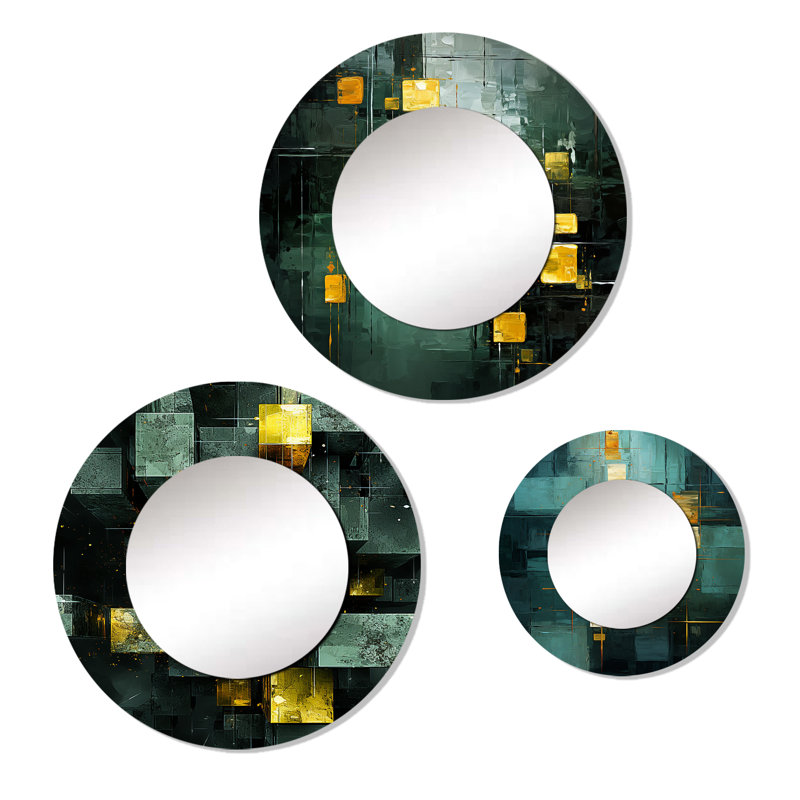Gaetan Metal Round Mirror