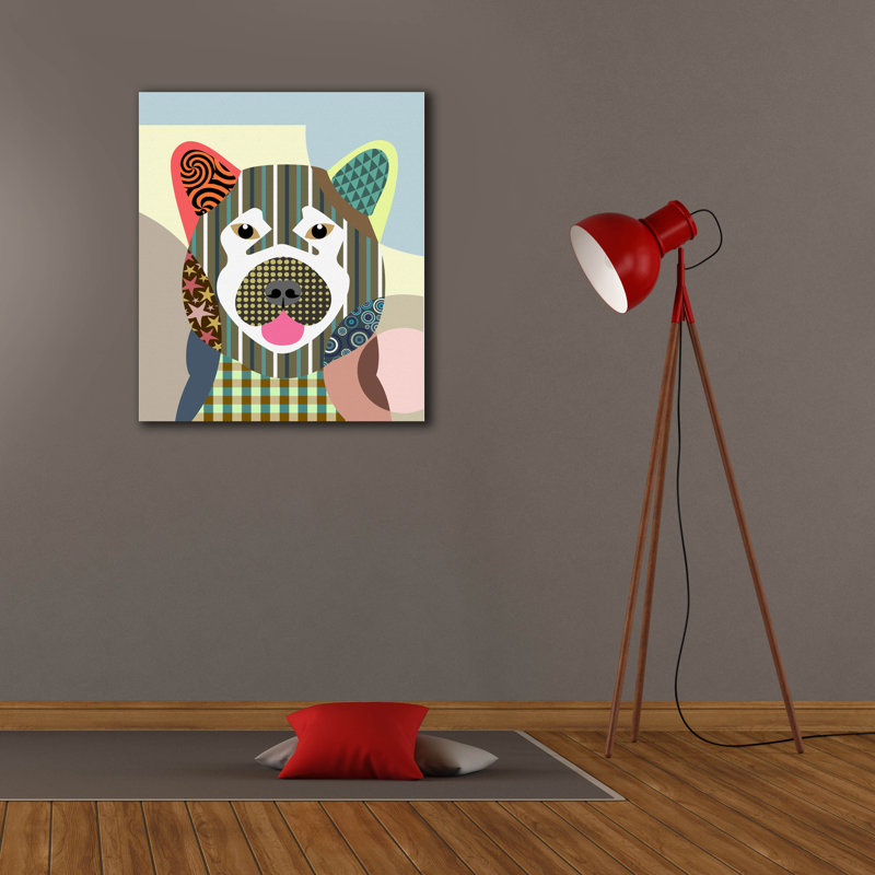 «Akita Dog» par Lanre Adefioyue, H 30 po x l 26 po x P 1,5 po