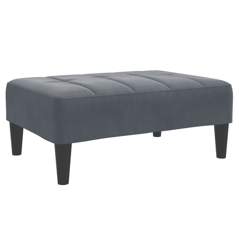 Ebern Designs Footstool 30.3"X21.7"X12.2", Dark Gray, Velvet
