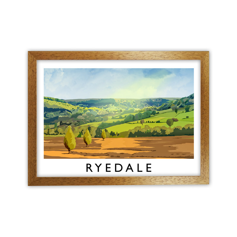 Ryedale by Richard O'Neill - Print, Brown Framed, 64cm H x 88cm W x 3cm D