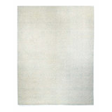 Wool Floral Area Rug in Light Gray
