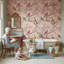 Papier peint floral avec oiseaux rétro