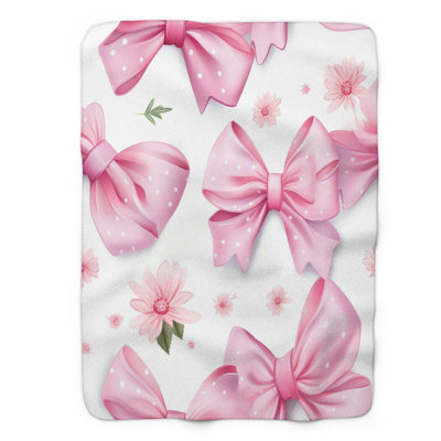 Floral Grace - 1 Piece Premium Sherpa Blanket