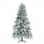 Arbre de Noël enneigé épinette 6 pi, arbre de Noël articulé avec 300 lumières DEL multicolores, 8 modes de clignotement et 790 pointes de branches de neige
