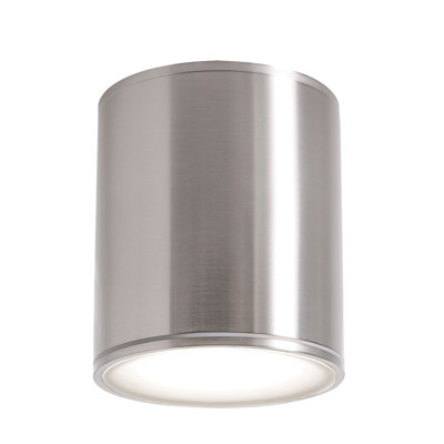 7038BBBE93AB4DC4B2592AE90A879E1B Everly 5" LED Outdoor Ceiling Fixture, Adjustable Cct, Satin Nickel
