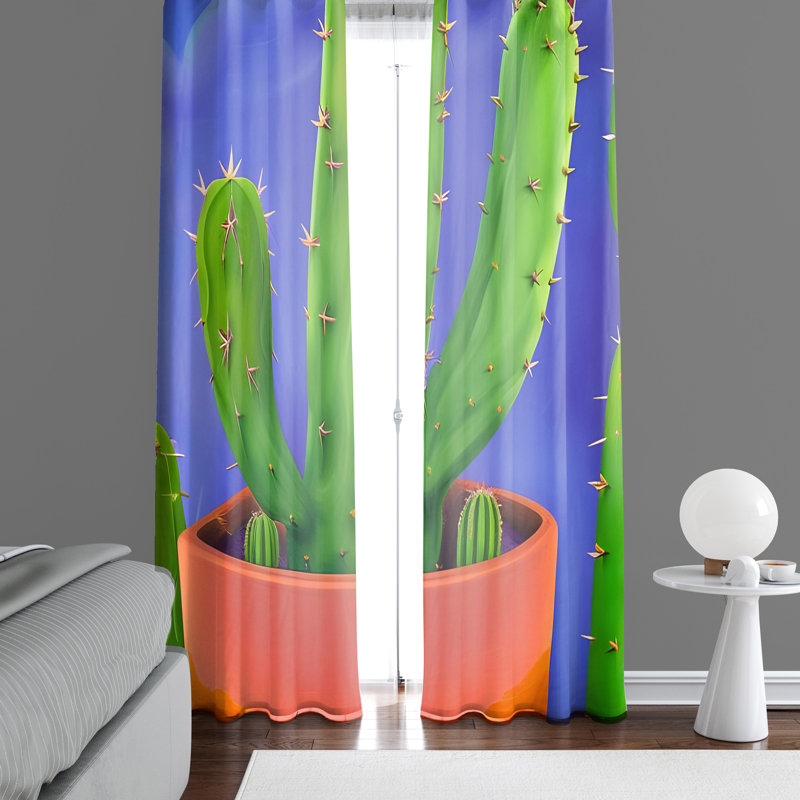 Paire de rideaux semi-transparents en polyester Demick, L 40 po x L 52 po