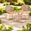 Ensembles de salle à manger de patio compacts, ensemble de conversation en fer moderne pour la terrasse