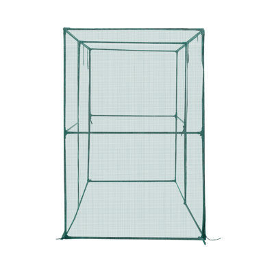 Crop Cage, 7.8 x 3.9 x 5.9 ft Plant Protection Tent with Zippered Door, Wind-Resistant Tall Crop Cage, Easy to Install, Outdoor Raised Bed Cover, Tomato Plant Netting for Garden Patio Lawn