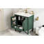 Meuble-lavabo de 30 po avec lavabo, deux portes avec tablette, charnières de porte à fermeture en douceur, style rétro-115898627
