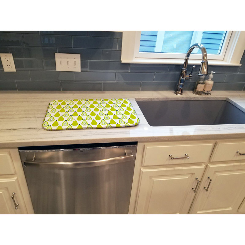 Tapis de séchage des poires, Vert / blanc