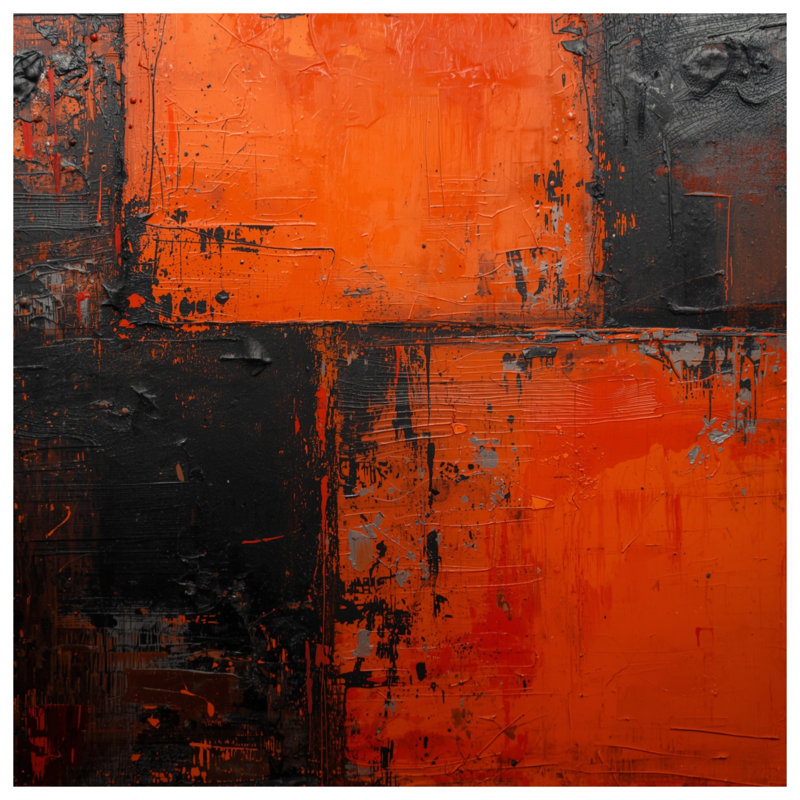 Rideaux de fenêtre abstraits orange, voilages et voilages abstraits - 1 panneau, Transparent, 50 po x 80 po - 1 panneau