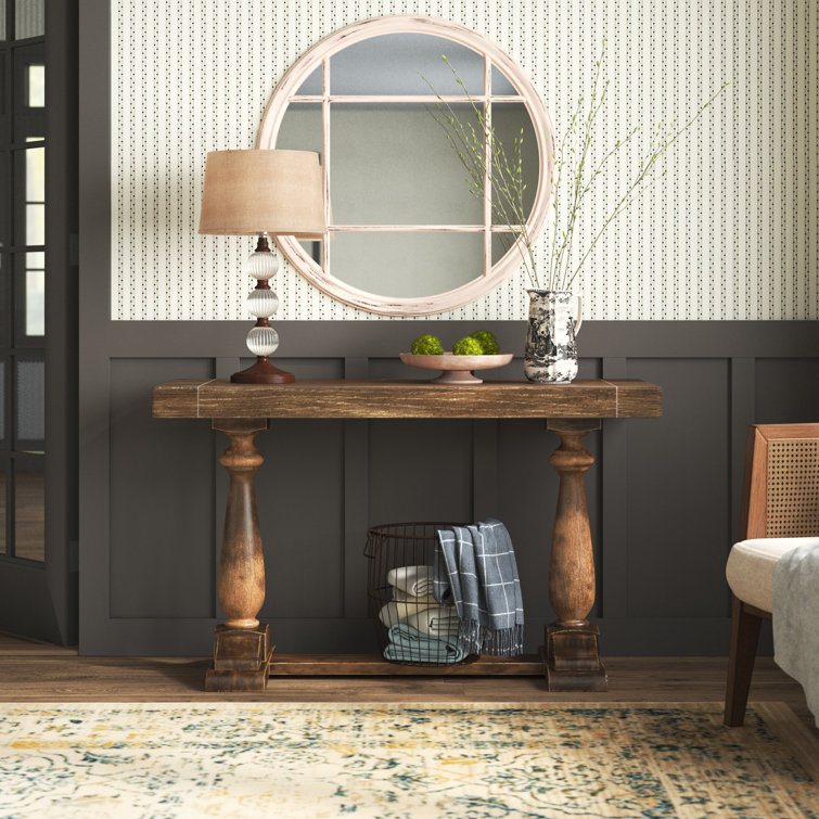 Kowal 50" Solid Wood Console Table Dove Grey