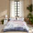 Lunaria Anyston Gray/Pink Long-staple Cotton Duvet Cover Set-1208099729