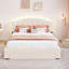 Grand lit plateforme tapissier Teddy