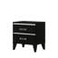 Table de chevet noire avec design fonctionnel pour la chambre à coucher - Maximise l'efficacité dans les tiroirs allongés
