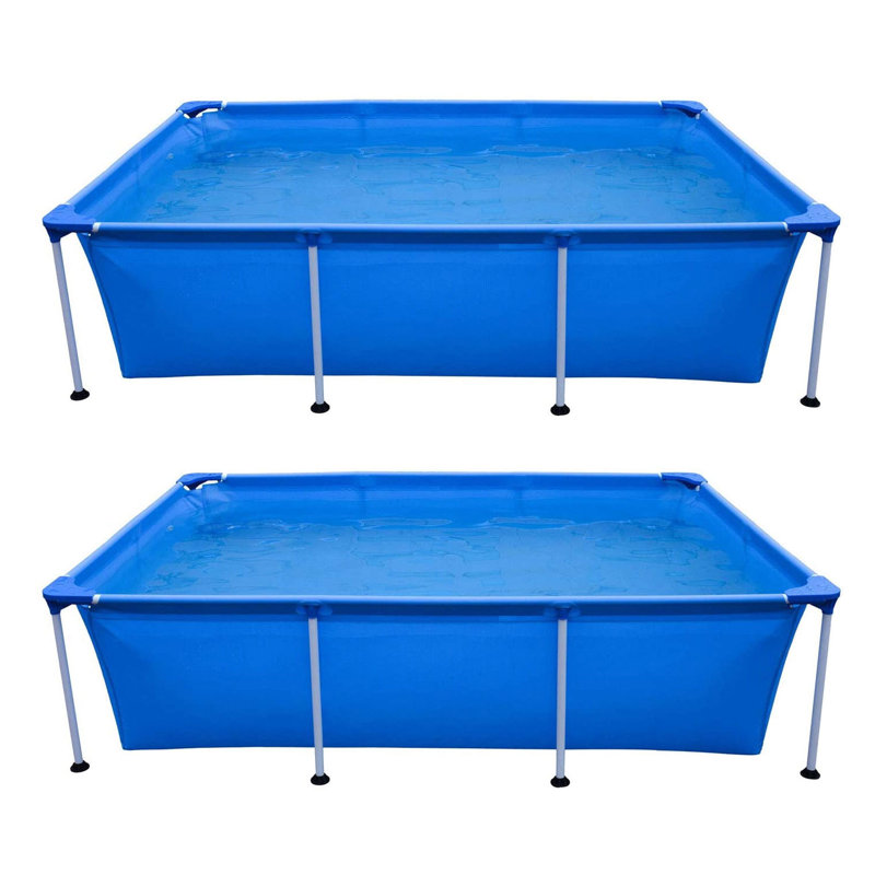 Plastic Rectangle Frame Set Pool 25.6'' H x 81.6'' W x 120'' L