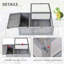 Maison pour tortues en bois Kinyon, habitat intérieur/extérieur pour tortues, gris