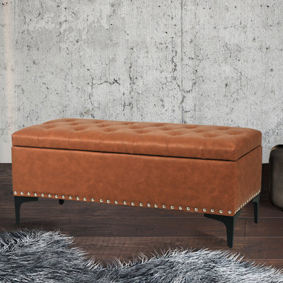 Banc de rangement en similicuir Riniyah