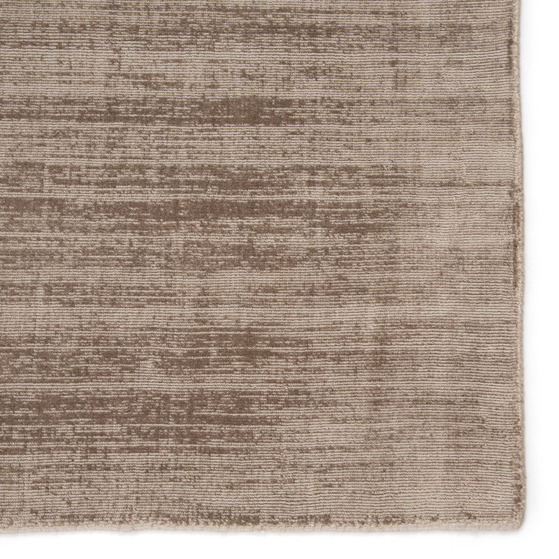 Hand-Loomed Dark Grey Area Rug, Rectangle 9' x 12'