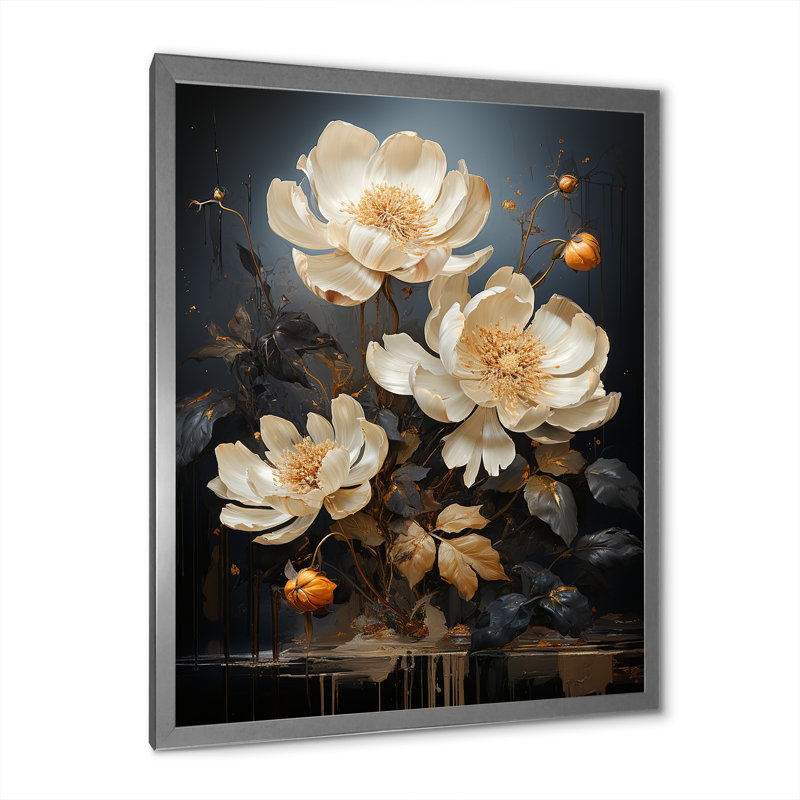 " Harmony Mystique Lotus ", Silver Single Picture Frame, 20" H x 12" W x 1" D