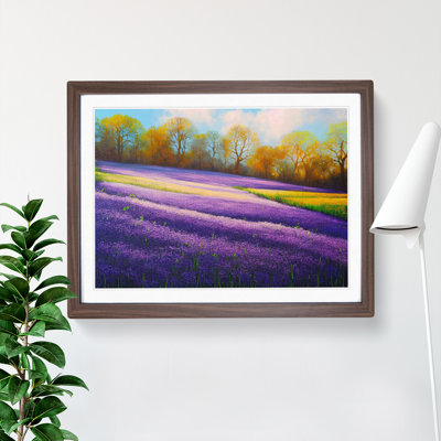 XH1022-3022X Electrifying Bluebell Field 1 Piece Single Picture Frame Painting