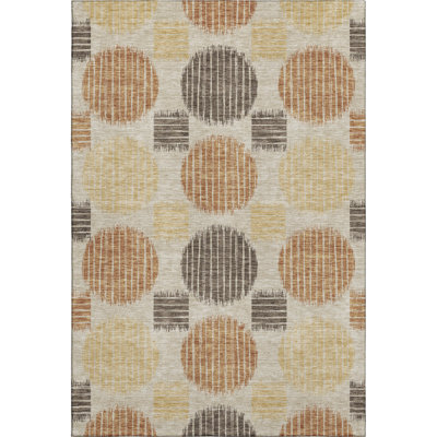 Premium Machine Washable Prisco Tan Rug