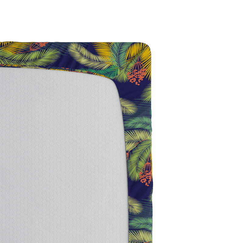 Microfiber Floral Fitted Sheet, Twin Fitted Sheet