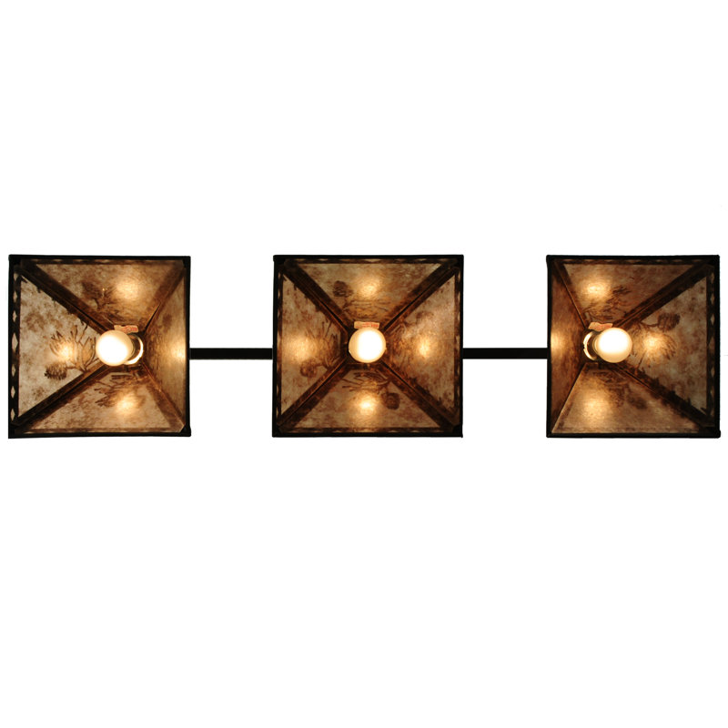 46" L Winter Pine Tall Pines 3 Lt Pool Table Lights, 30''
